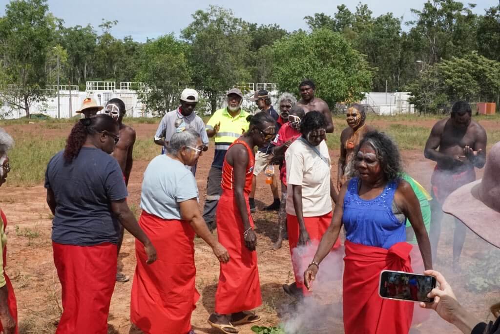 Aboriginal Ladies celebrating 