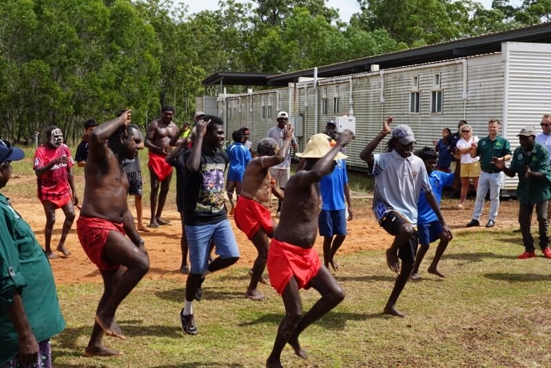 Aboriginal people dancing in Pirlangimpi 